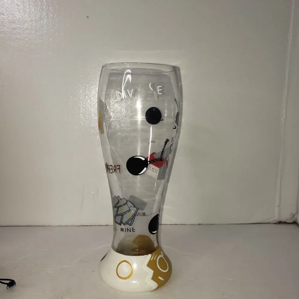 LOLITA Gotta Love Beer Hand Painted Pilsner Glass 22oz